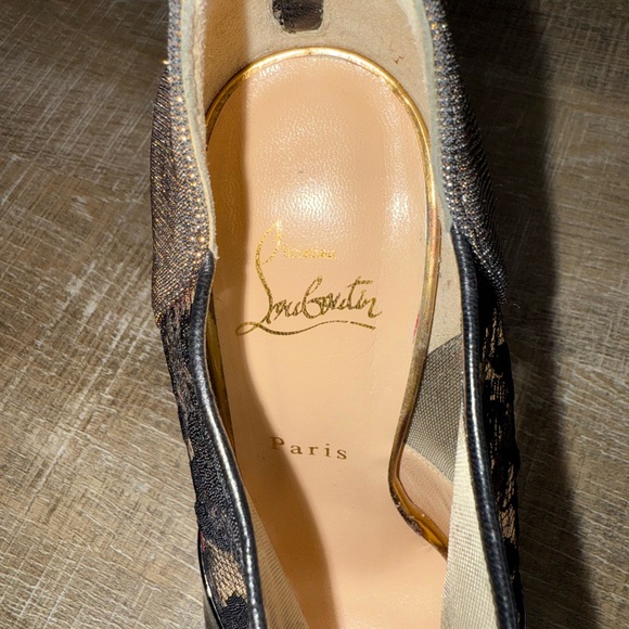 Christian Louboutin (38 1/2) Right Foot Vintage Heel with Lace - Picture 4 of 8